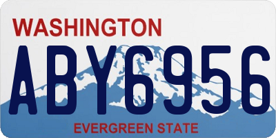 WA license plate ABY6956