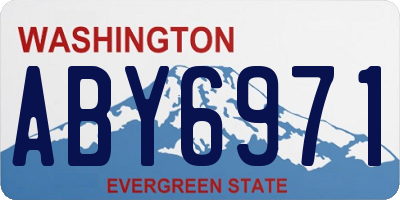WA license plate ABY6971
