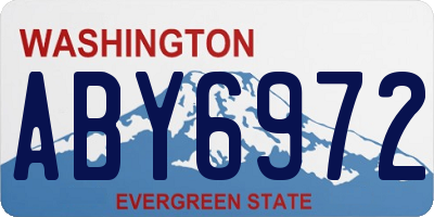 WA license plate ABY6972