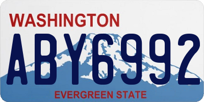 WA license plate ABY6992