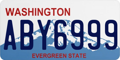 WA license plate ABY6999