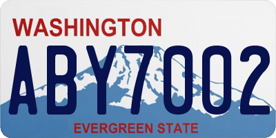 WA license plate ABY7002