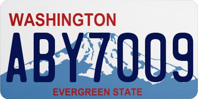 WA license plate ABY7009