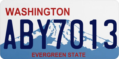 WA license plate ABY7013