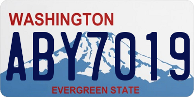 WA license plate ABY7019