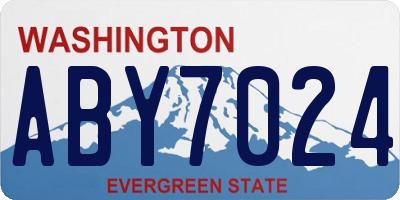 WA license plate ABY7024