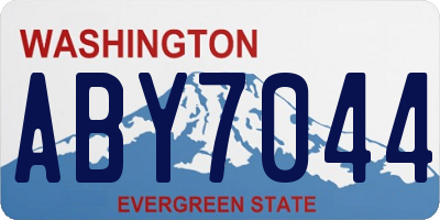WA license plate ABY7044