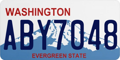 WA license plate ABY7048