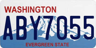 WA license plate ABY7055
