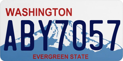 WA license plate ABY7057