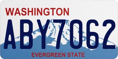 WA license plate ABY7062