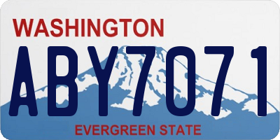 WA license plate ABY7071