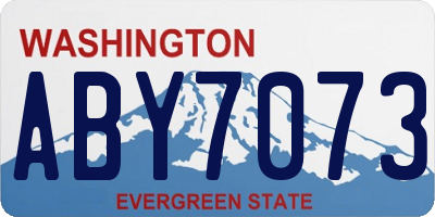 WA license plate ABY7073