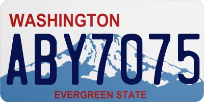 WA license plate ABY7075