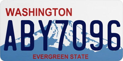 WA license plate ABY7096