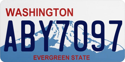 WA license plate ABY7097