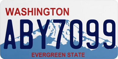 WA license plate ABY7099