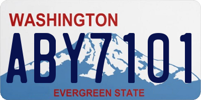 WA license plate ABY7101