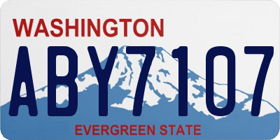 WA license plate ABY7107