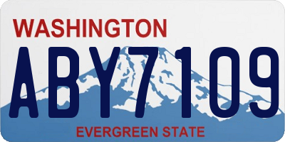 WA license plate ABY7109