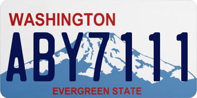 WA license plate ABY7111
