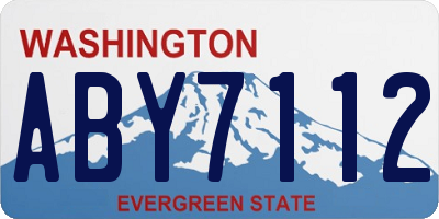 WA license plate ABY7112