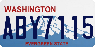 WA license plate ABY7115