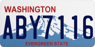 WA license plate ABY7116