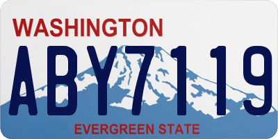 WA license plate ABY7119