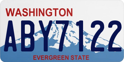 WA license plate ABY7122