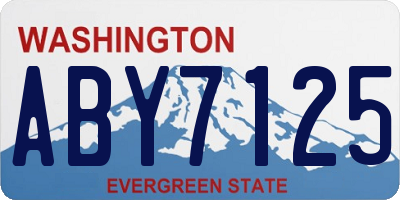 WA license plate ABY7125