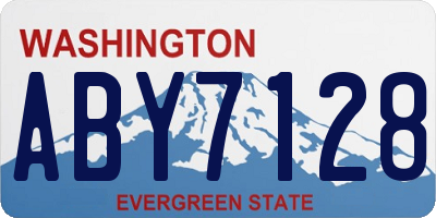 WA license plate ABY7128