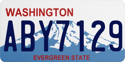 WA license plate ABY7129
