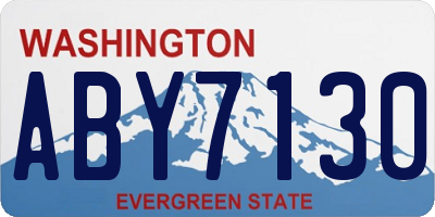 WA license plate ABY7130