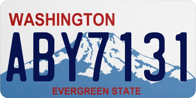 WA license plate ABY7131