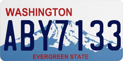 WA license plate ABY7133