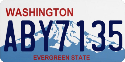 WA license plate ABY7135