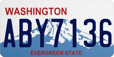 WA license plate ABY7136