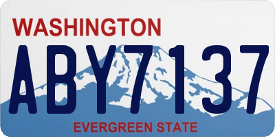 WA license plate ABY7137