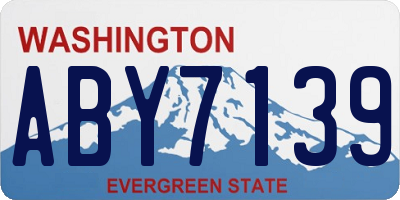 WA license plate ABY7139
