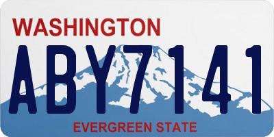 WA license plate ABY7141