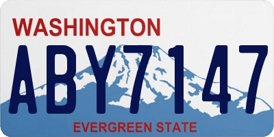 WA license plate ABY7147