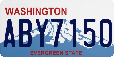 WA license plate ABY7150