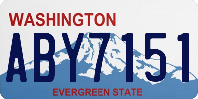 WA license plate ABY7151
