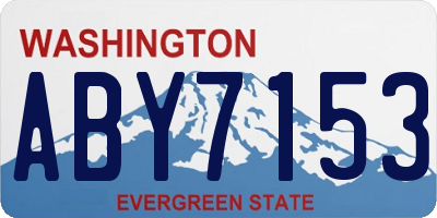 WA license plate ABY7153