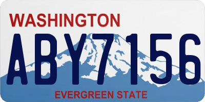 WA license plate ABY7156