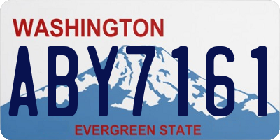 WA license plate ABY7161