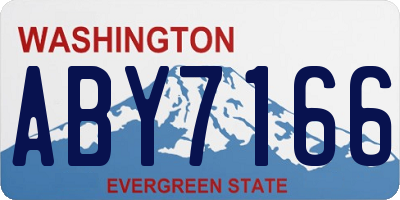 WA license plate ABY7166