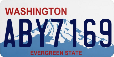 WA license plate ABY7169