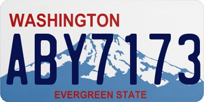WA license plate ABY7173